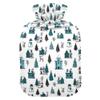 1 L Hot Water Bottle House Snowman Tree Hot Water Bottle with Cover Soft Velvet Leak Proof Screw Plug Best for Winter Sports Outdoors