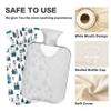 1 L Hot Water Bottle House Snowman Tree Hot Water Bottle with Cover Soft Velvet Leak Proof Screw Plug Best for Winter Sports Outdoors view 3