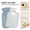 1 L Hot Water Bottle Christmas Penguin Snowflake Hot Water Bottle with Cover Soft Velvet Leak Proof Screw Plug Best for Winter Sports Outdoors view 3