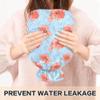 1 L Hot Water Bottle Red Hibiscus Leaves Hot Water Bottle with Cover Soft Velvet Leak Proof Screw Plug Best for Winter Sports Outdoors view 4