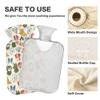 1 L Hot Water Bottle Beautiful Hand Drawn Dog Hot Water Bottle with Cover Soft Velvet Leak Proof Screw Plug Best for Winter Sports Outdoors view 3