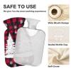 1 L Hot Water Bottle Christmas Tree Snow Hot Water Bottle with Cover Soft Velvet Leak Proof Screw Plug Best for Winter Sports Outdoors view 3