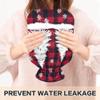 1 L Hot Water Bottle Christmas Tree Snow Hot Water Bottle with Cover Soft Velvet Leak Proof Screw Plug Best for Winter Sports Outdoors view 4