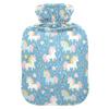 2 L Hot Water Bottle Unicorns Hot Water Bottle with Cover Soft Velvet Leak Proof Screw Plug Best for Winter Sports Outdoors view 1