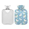 2 L Hot Water Bottle Unicorns Hot Water Bottle with Cover Soft Velvet Leak Proof Screw Plug Best for Winter Sports Outdoors view 2