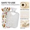 1 L Hot Water Bottle Santa Claus Snowman Hot Water Bottle with Cover Soft Velvet Leak Proof Screw Plug Best for Winter Sports Outdoors view 3
