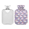 1 L Hot Water Bottle Cat Hot Water Bottle with Cover Soft Velvet Leak Proof Screw Plug Best for Winter Sports Outdoors view 2
