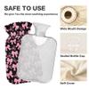 2 L Hot Water Bottle Pink Bow Hot Water Bottle with Cover Soft Velvet Leak Proof Screw Plug Best for Winter Sports Outdoors view 3