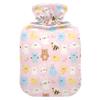 2 L Hot Water Bottle Rabbit Bee Hot Water Bottle with Cover Soft Velvet Leak Proof Screw Plug Best for Winter Sports Outdoors view 1