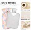 2 L Hot Water Bottle Rabbit Bee Hot Water Bottle with Cover Soft Velvet Leak Proof Screw Plug Best for Winter Sports Outdoors view 3
