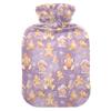 1 L Hot Water Bottle Gingerbread Man Snowflake House Hot Water Bottle with Cover Soft Velvet Leak Proof Screw Plug Best for Winter Sports Outdoors view 1