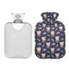 1 L Hot Water Bottle Pig Fish Bone Hot Water Bottle with Cover Soft Velvet Leak Proof Screw Plug Best for Winter Sports Outdoors view 2