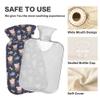1 L Hot Water Bottle Pig Fish Bone Hot Water Bottle with Cover Soft Velvet Leak Proof Screw Plug Best for Winter Sports Outdoors view 3