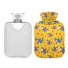 1 L Hot Water Bottle Shark Heart Hot Water Bottle with Cover Soft Velvet Leak Proof Screw Plug Best for Winter Sports Outdoors view 2
