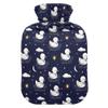 1 L Hot Water Bottle Cute Duck Cloud Sun Hot Water Bottle with Cover Soft Velvet Leak Proof Screw Plug Best for Winter Sports Outdoors view 1