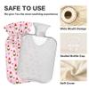 2 L Hot Water Bottle Gnomes Star Gift Hot Water Bottle with Cover Soft Velvet Leak Proof Screw Plug Best for Winter Sports Outdoors view 3