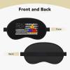 1st Armored Division America Flag Polyester Satin 3PCS Blackout Sleep Mask Adjustable Strap Men Women Comfortable Eyeshade Night Travel5 view 2