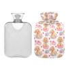 1 L Hot Water Bottle Doughnut Dog Hot Water Bottle with Cover Soft Velvet Leak Proof Screw Plug Best for Winter Sports Outdoors view 2