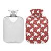 2 L Hot Water Bottle Polar Bear Hot Water Bottle with Cover Soft Velvet Leak Proof Screw Plug Best for Winter Sports Outdoors view 2