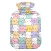 1 L Hot Water Bottle Cats Cute Hot Water Bottle with Cover Soft Velvet Leak Proof Screw Plug Best for Winter Sports Outdoors view 1