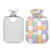 1 L Hot Water Bottle Cats Cute Hot Water Bottle with Cover Soft Velvet Leak Proof Screw Plug Best for Winter Sports Outdoors view 2