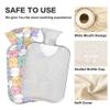 1 L Hot Water Bottle Cats Cute Hot Water Bottle with Cover Soft Velvet Leak Proof Screw Plug Best for Winter Sports Outdoors view 3