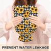 1 L Hot Water Bottle Sunflower Black and White Plaid Hot Water Bottle with Cover Soft Velvet Leak Proof Screw Plug Best for Winter Sports Outdoors view 4