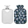 1 L Hot Water Bottle Cute Koala Leaf Hot Water Bottle with Cover Soft Velvet Leak Proof Screw Plug Best for Winter Sports Outdoors view 2
