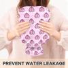 1 L Hot Water Bottle Checkered Heart Hot Water Bottle with Cover Soft Velvet Leak Proof Screw Plug Best for Winter Sports Outdoors view 4