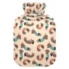 1 L Hot Water Bottle Cute Dachshund Hot Water Bottle with Cover Soft Velvet Leak Proof Screw Plug Best for Winter Sports Outdoors view 1