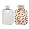 1 L Hot Water Bottle Cute Dachshund Hot Water Bottle with Cover Soft Velvet Leak Proof Screw Plug Best for Winter Sports Outdoors view 2