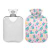 1 L Hot Water Bottle Cute Teddy Bear Hot Water Bottle with Cover Soft Velvet Leak Proof Screw Plug Best for Winter Sports Outdoors view 2