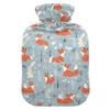 1 L Hot Water Bottle Fox Hot Water Bottle with Cover Soft Velvet Leak Proof Screw Plug Best for Winter Sports Outdoors view 1