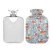 1 L Hot Water Bottle Fox Hot Water Bottle with Cover Soft Velvet Leak Proof Screw Plug Best for Winter Sports Outdoors view 2