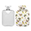 1 L Hot Water Bottle Sloth Pineapple Hot Water Bottle with Cover Soft Velvet Leak Proof Screw Plug Best for Winter Sports Outdoors view 2