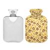 1 L Hot Water Bottle Cute Monkey Hot Water Bottle with Cover Soft Velvet Leak Proof Screw Plug Best for Winter Sports Outdoors view 2