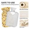 1 L Hot Water Bottle Cute Monkey Hot Water Bottle with Cover Soft Velvet Leak Proof Screw Plug Best for Winter Sports Outdoors view 3