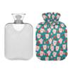 1 L Hot Water Bottle Strawberry Piggy Hot Water Bottle with Cover Soft Velvet Leak Proof Screw Plug Best for Winter Sports Outdoors view 2