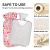 1 L Hot Water Bottle Gingerbread Man Candy Snowman Hot Water Bottle with Cover Soft Velvet Leak Proof Screw Plug Best for Winter Sports Outdoors view 3
