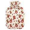 2 L Hot Water Bottle Little Bear Rose Hot Water Bottle with Cover Soft Velvet Leak Proof Screw Plug Best for Winter Sports Outdoors view 1