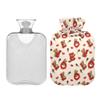 2 L Hot Water Bottle Little Bear Rose Hot Water Bottle with Cover Soft Velvet Leak Proof Screw Plug Best for Winter Sports Outdoors view 2