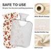 2 L Hot Water Bottle Little Bear Rose Hot Water Bottle with Cover Soft Velvet Leak Proof Screw Plug Best for Winter Sports Outdoors view 3