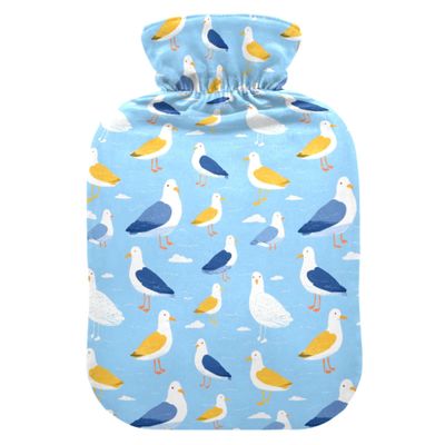 1 L Hot Water Bottle Pigeon Hot Water Bottle with Cover Soft Velvet Leak Proof Screw Plug Best for Winter Sports Outdoors