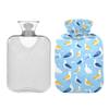 1 L Hot Water Bottle Pigeon Hot Water Bottle with Cover Soft Velvet Leak Proof Screw Plug Best for Winter Sports Outdoors view 2