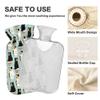 1 L Hot Water Bottle Fish Cat Hot Water Bottle with Cover Soft Velvet Leak Proof Screw Plug Best for Winter Sports Outdoors view 3