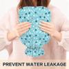 2 L Hot Water Bottle Fishbone Footprint Hot Water Bottle with Cover Soft Velvet Leak Proof Screw Plug Best for Winter Sports Outdoors view 4