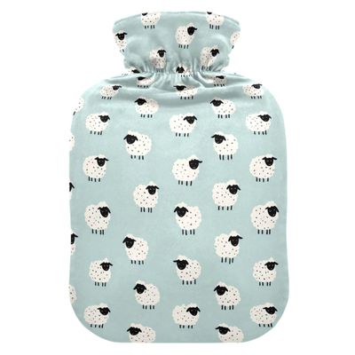 1 L Hot Water Bottle Baby Lamb Hot Water Bottle with Cover Soft Velvet Leak Proof Screw Plug Best for Winter Sports Outdoors