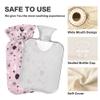 1 L Hot Water Bottle Crescent Star Hot Water Bottle with Cover Soft Velvet Leak Proof Screw Plug Best for Winter Sports Outdoors view 3