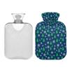 1 L Hot Water Bottle Christmas Tree Hot Water Bottle with Cover Soft Velvet Leak Proof Screw Plug Best for Winter Sports Outdoors view 2