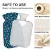 1 L Hot Water Bottle Christmas Tree Hot Water Bottle with Cover Soft Velvet Leak Proof Screw Plug Best for Winter Sports Outdoors view 3